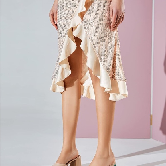 Women's Low Block Heels Sandal Square Open Toe Chunky High Heels Slip on Heeled - Picture 3 of 7